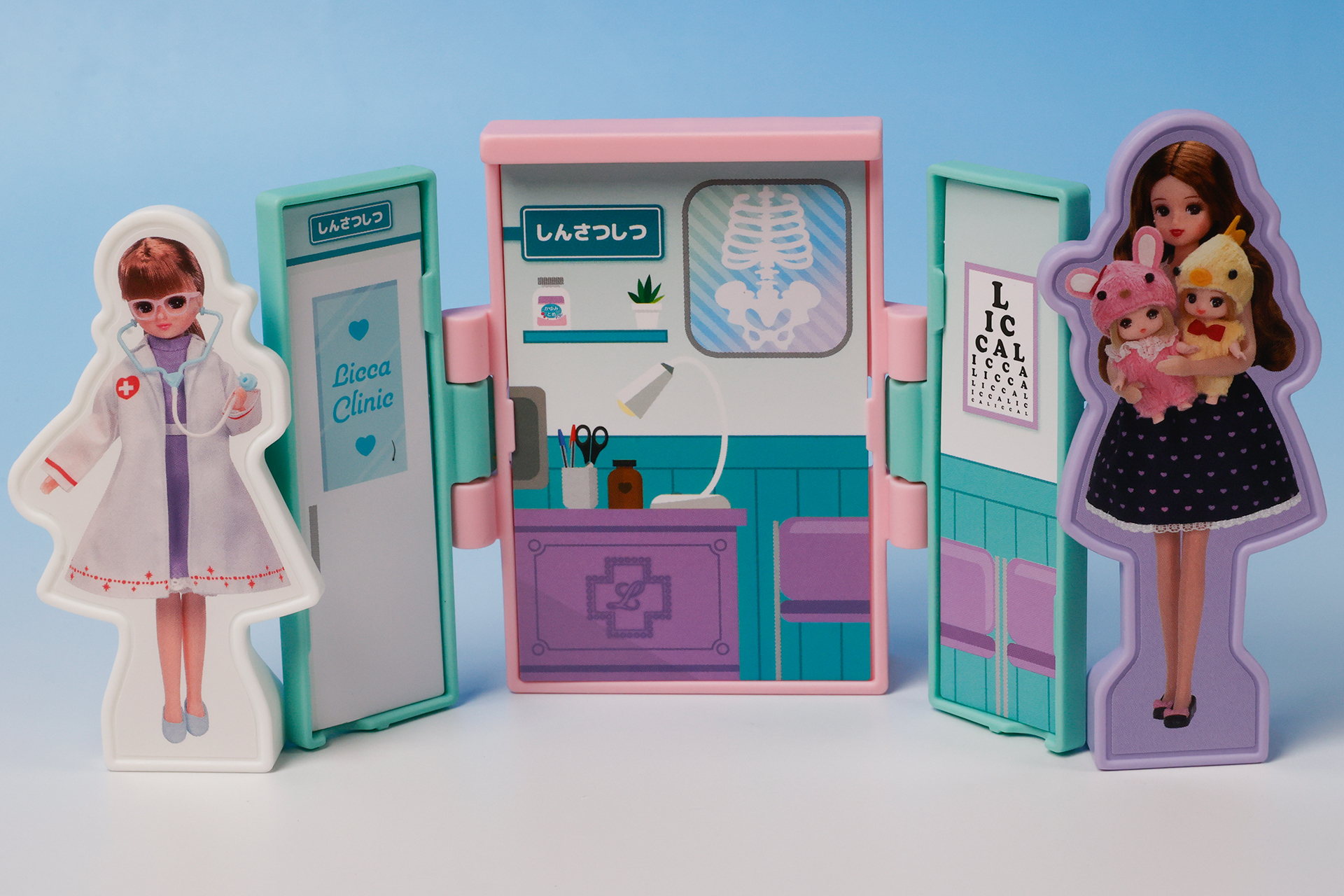 診察に訪れたママが、リカちゃんに診察してもらうシーンも再現可能