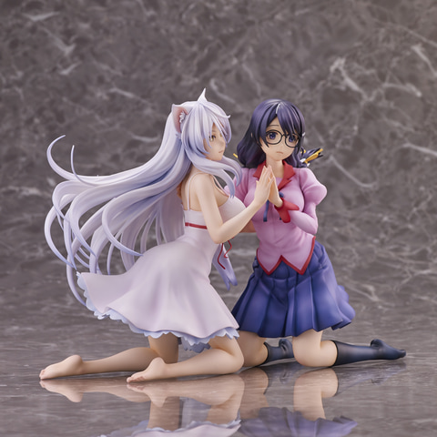 猫物語」より羽川翼と怪異姿「障り猫」の2体セットのフィギュアが再販