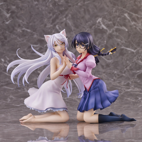 猫物語」より羽川翼と怪異姿「障り猫」の2体セットのフィギュアが再販
