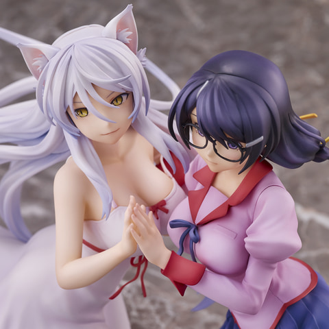 猫物語」より羽川翼と怪異姿「障り猫」の2体セットのフィギュアが再販