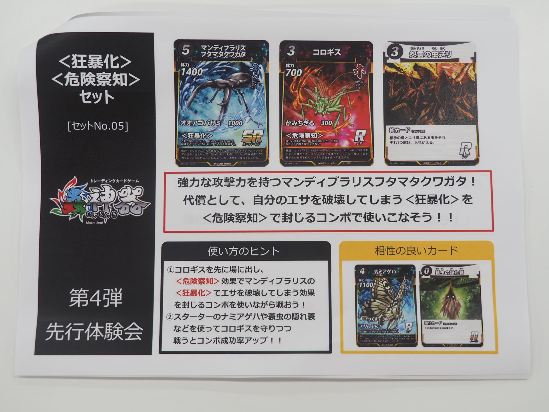 ＜狂暴化＞＜危険察知＞セットの説明書