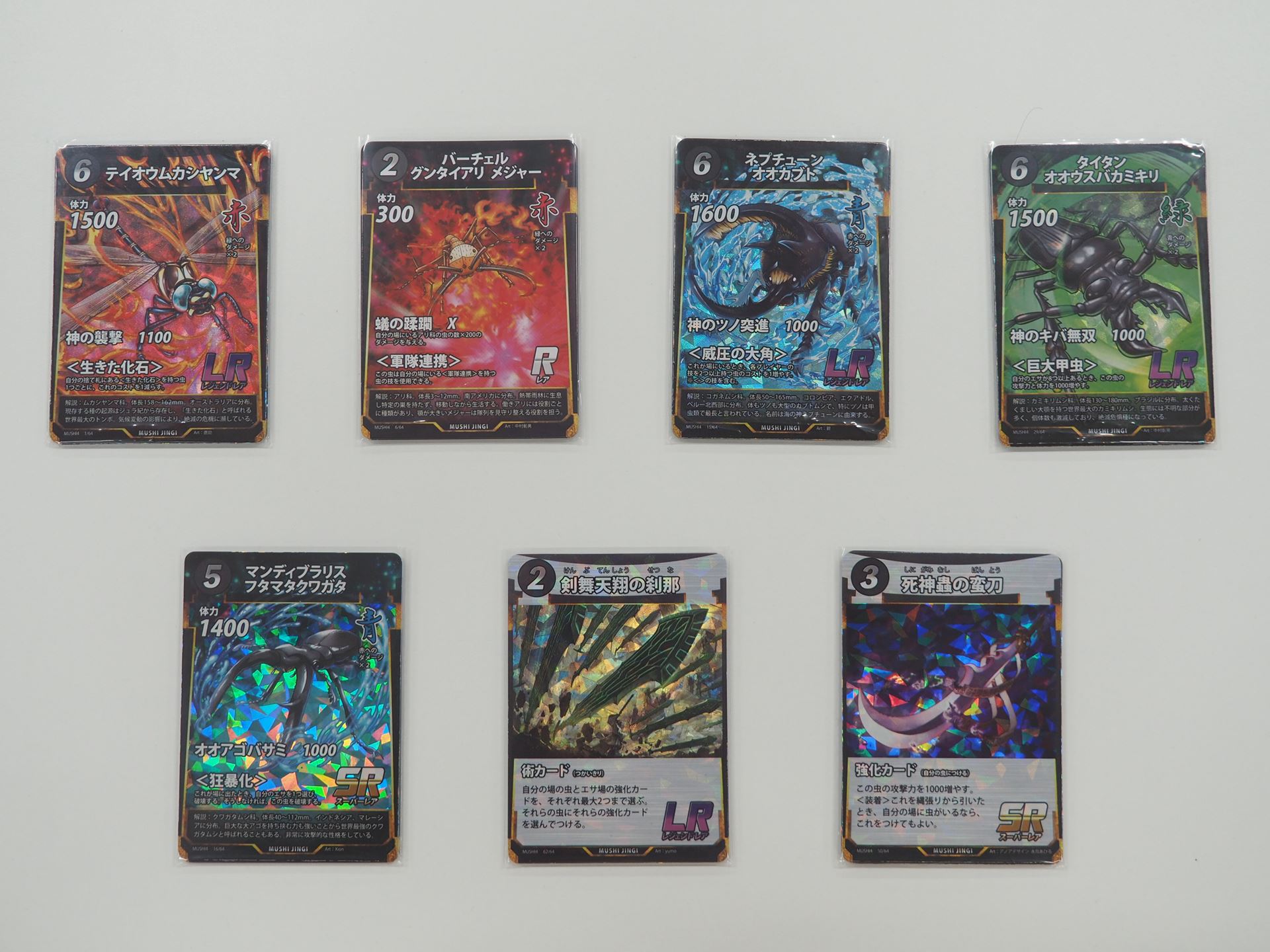 この7種類のセットの内、どれか1種類が参加者に配られた