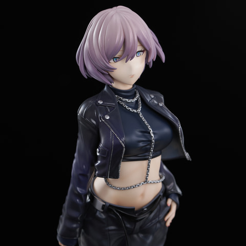 グリッドマン ユニバース」よりZOZOTOWNコラボの黒い衣装を着用した