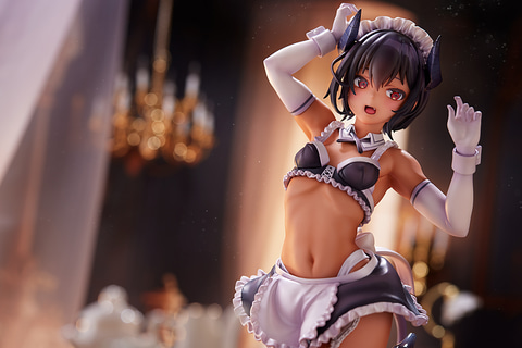 昆布わかめ氏デザインの悪魔っ子な褐色メイド。あみあみ×AMAKUNI