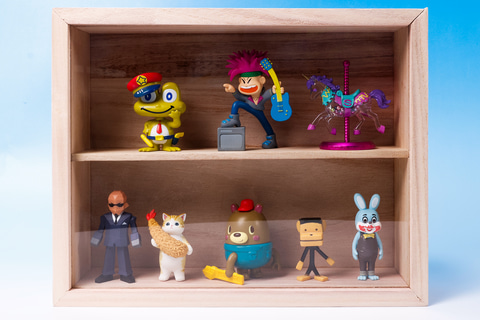 カプセルトイvag コレクションケース 壁掛け　ミニフィギュア用　3段　3個 カプセルトイvag コレクションケース 壁掛け ミニフィギュア用 3