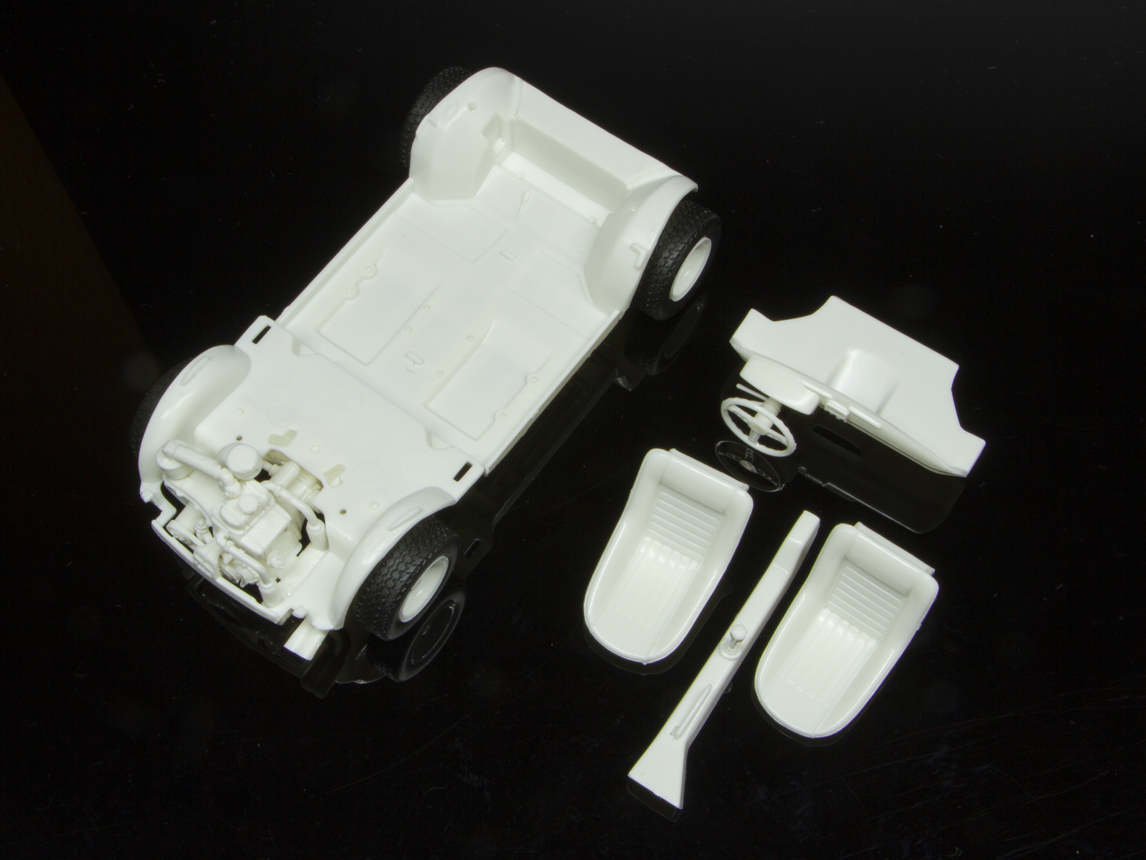 前部シートの組み立て