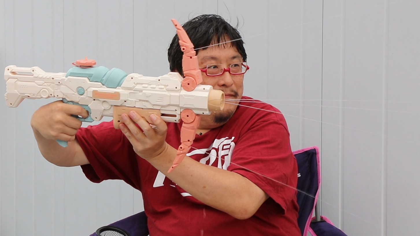 リムを回転させた際ももちろんリムから放水できる