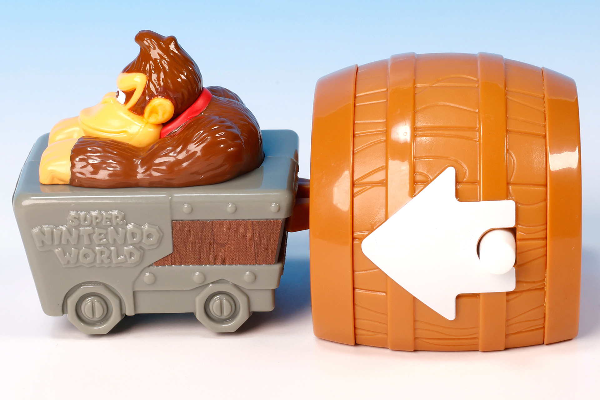 トロッコに樽を付けたところ