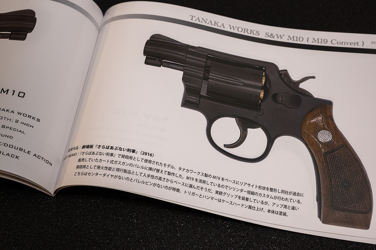付属する説明書兼小冊子には、歴代ユージのプロップガン（劇中で使用されたモデルガン）の解説が掲載されている。それぞれのエピソードが、一つの冊子にまとまっており資料としても一級品だ