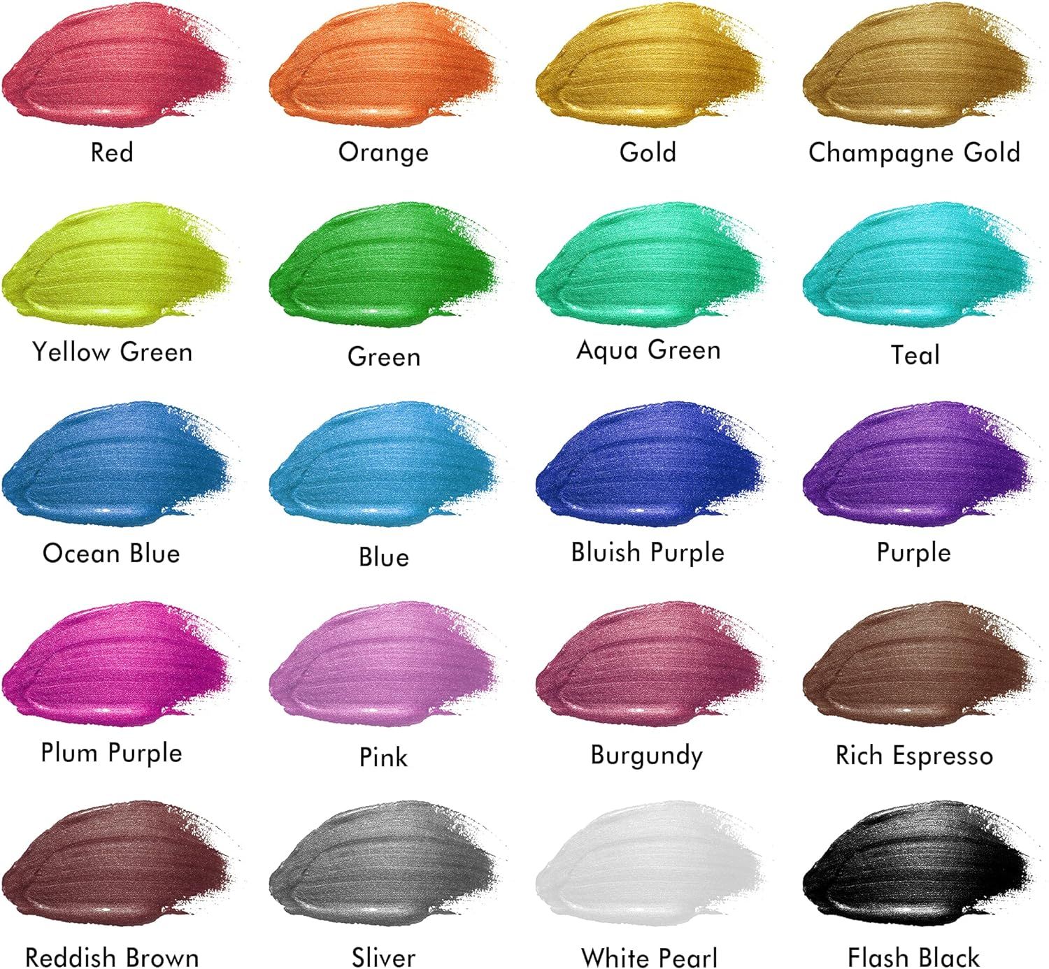 Shuttle Art アクリル絵の具 メタリック 20色セット