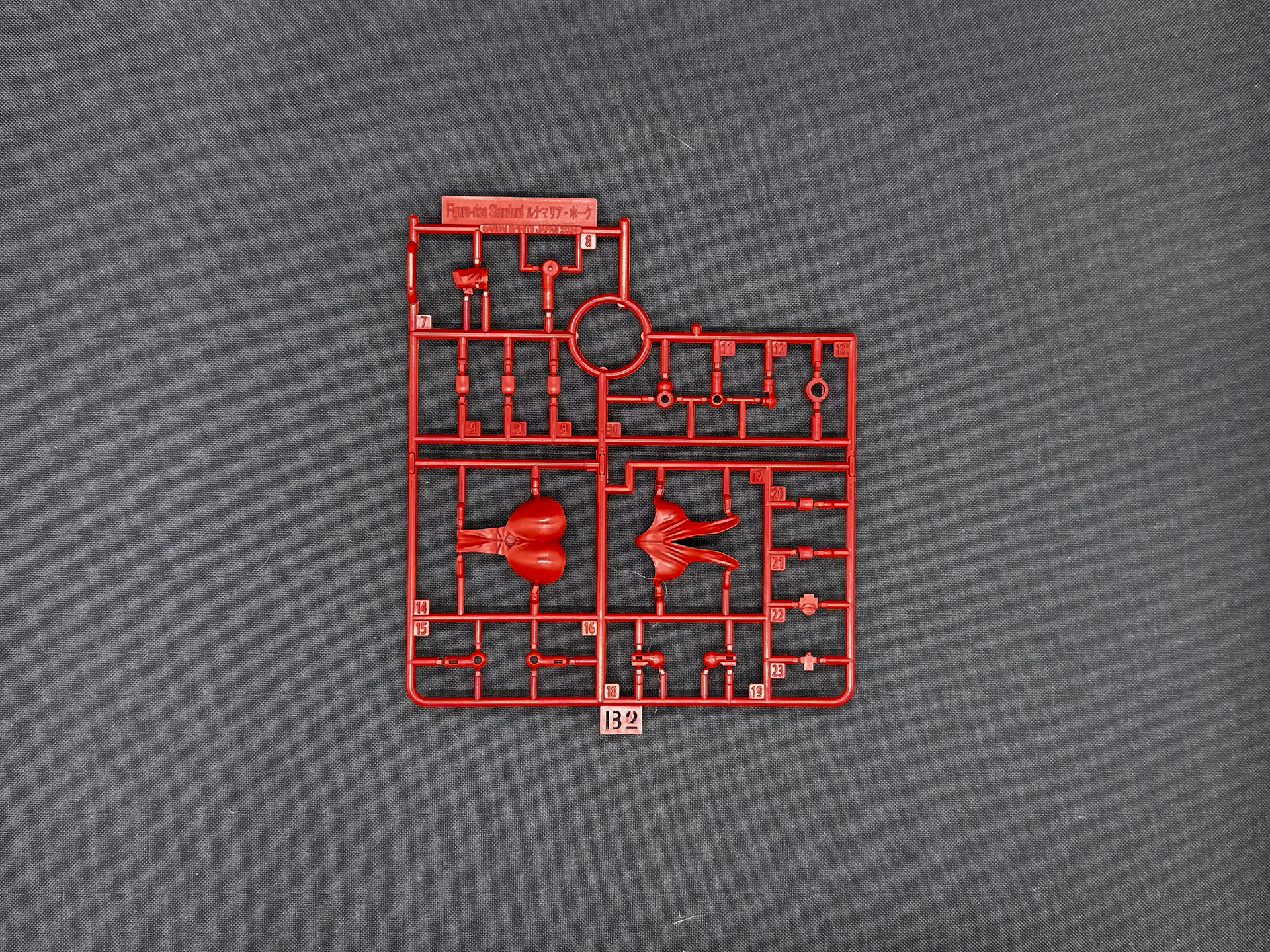 「Figure-rise Standard ルナマリア・ホーク」を構成するランナー。水転写式デカールは表情やザフトマークが含まれています。