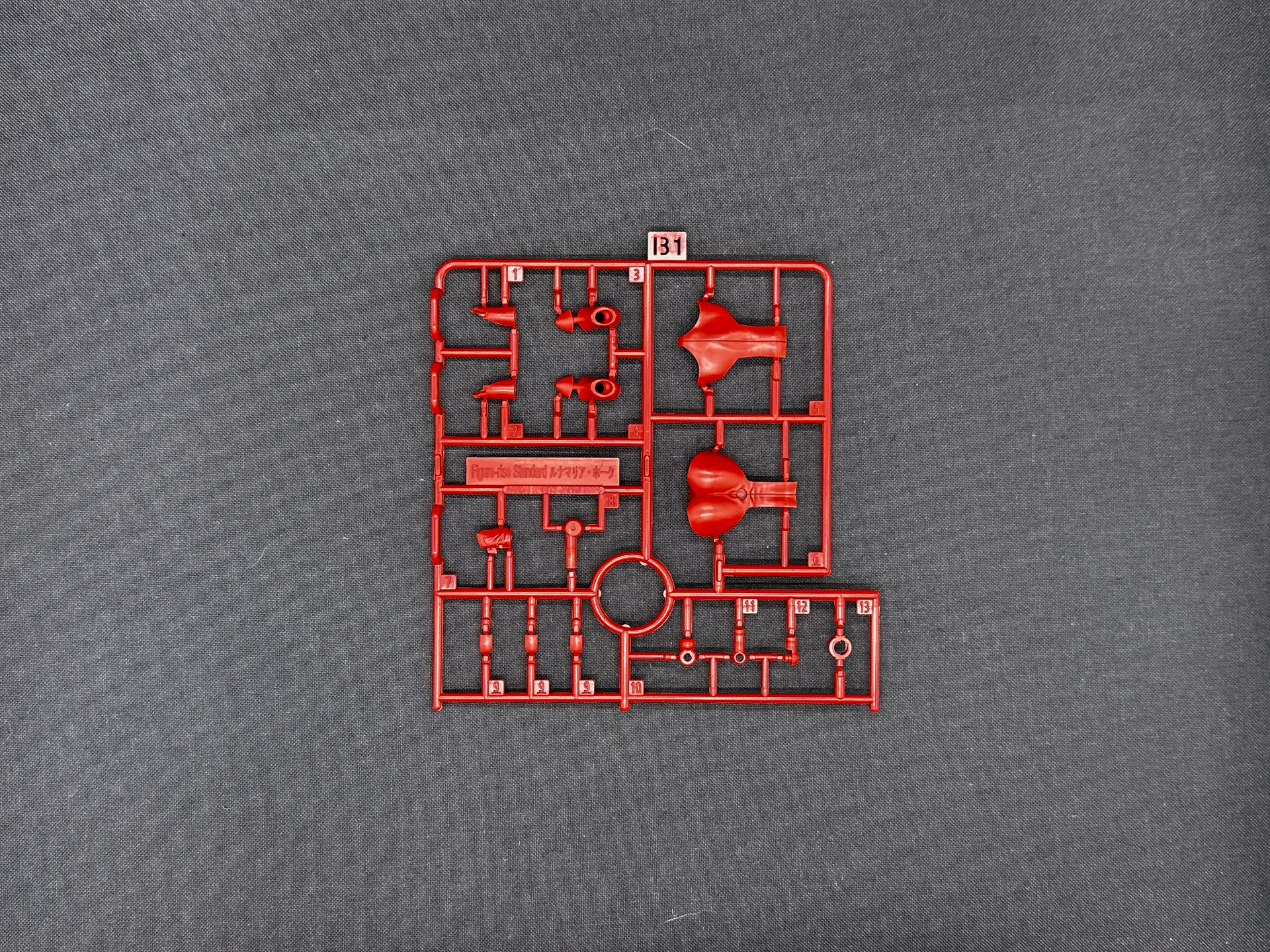 「Figure-rise Standard ルナマリア・ホーク」を構成するランナー。水転写式デカールは表情やザフトマークが含まれています。