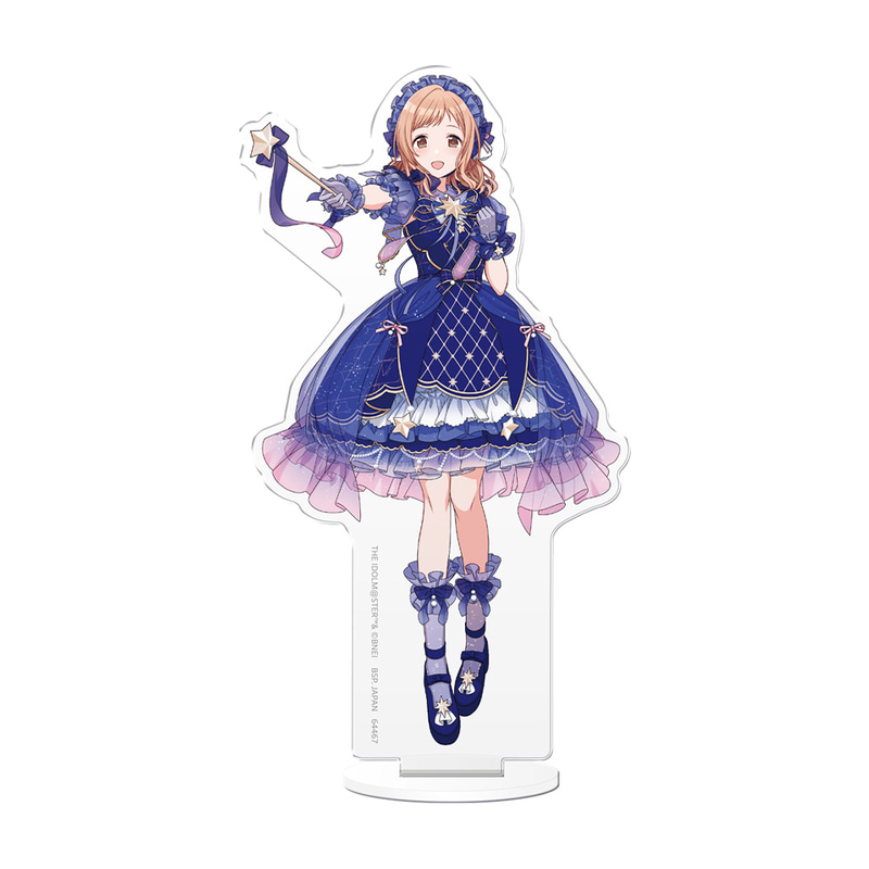 星空をモチーフにした「トゥインクルロリータファッション」を身に着けた櫻木真乃の全身イラストを使用したアクリルスタンド。サイズ：約13cm