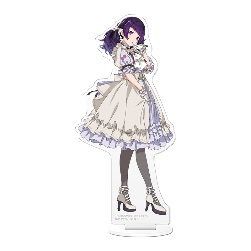 レトロな雰囲気の「クラシカルロリータファッション」を身に着けた田中摩美々の全身イラストを使用したアクリルスタンド。サイズ：約13cm