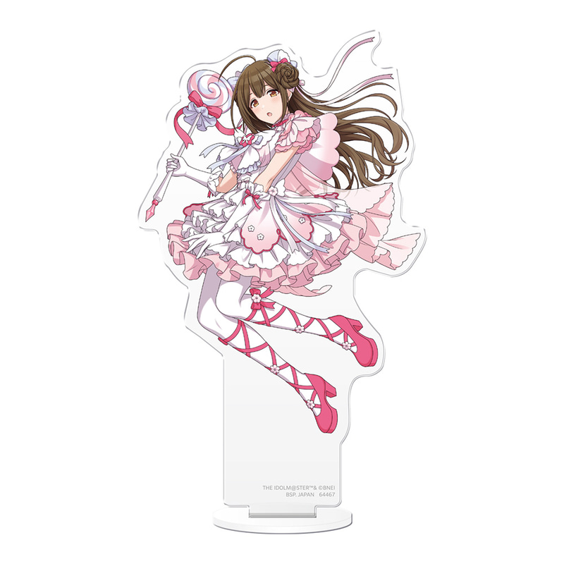 魔法少女をイメージした「マジカルロリータファッション」を身に着けた桑山千雪の全身イラストを使用したアクリルスタンド。サイズ：約14cm