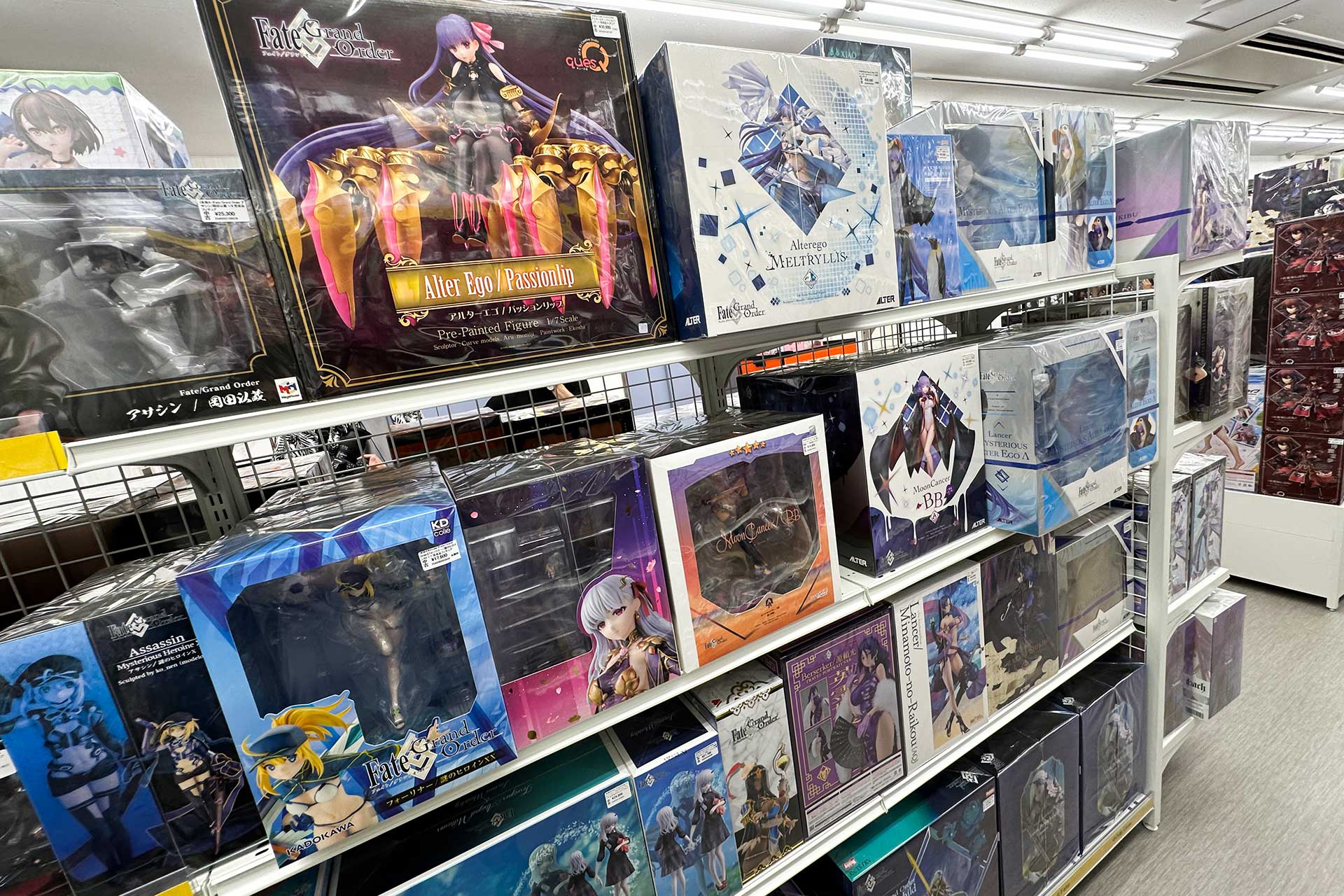 こちらは「FGO」のフィギュアを集めたコーナー