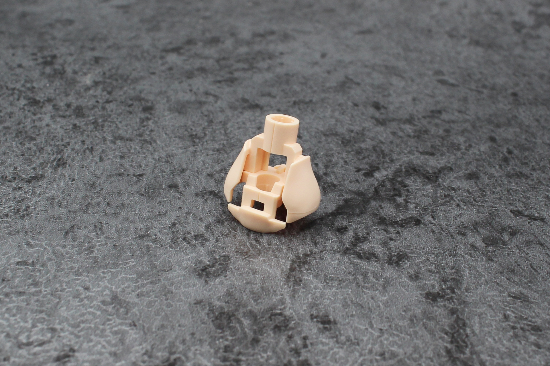 腹部の組み立て。肌色の部分から組み立てていく