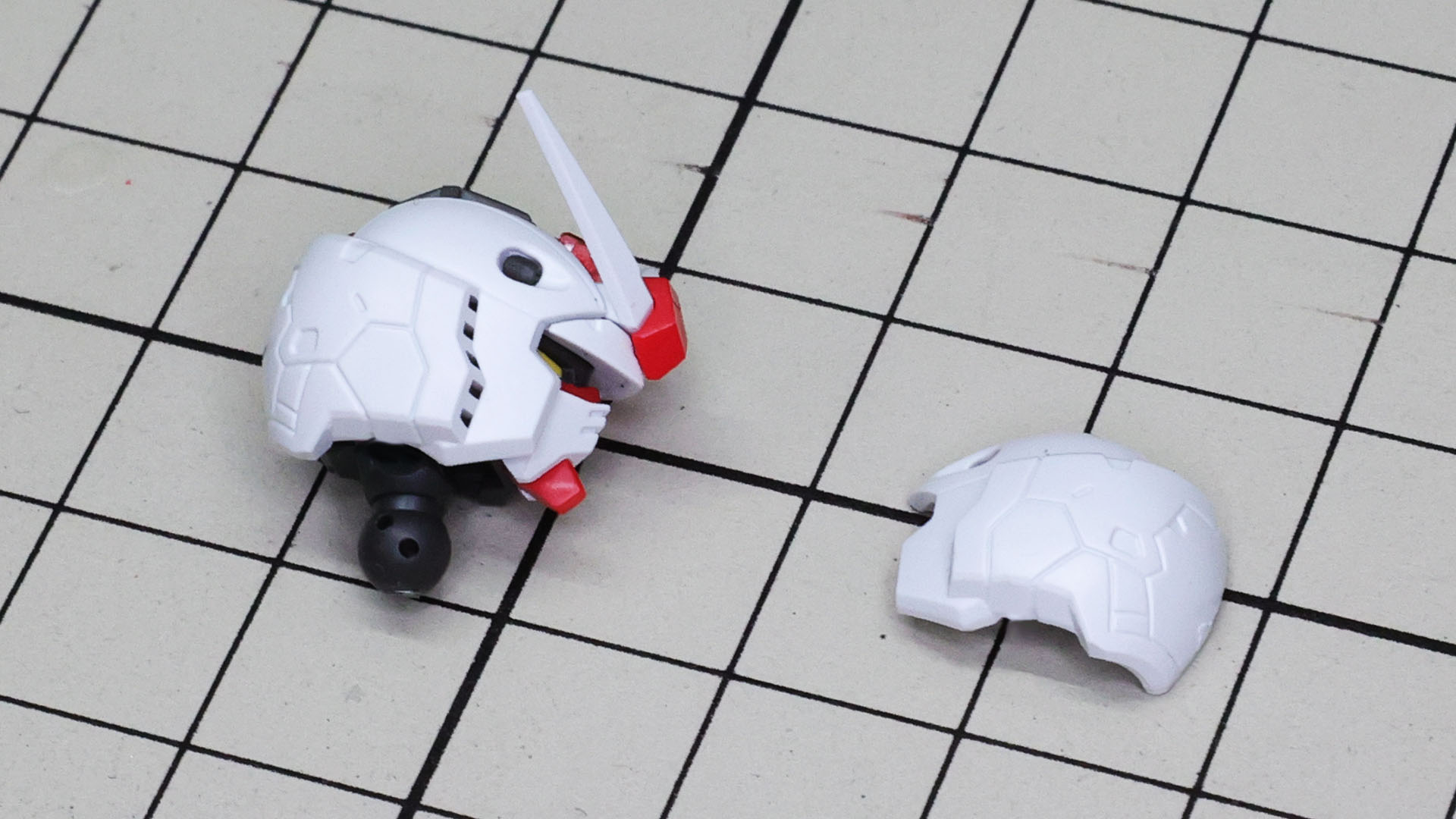 左右からヘルメットを装着します