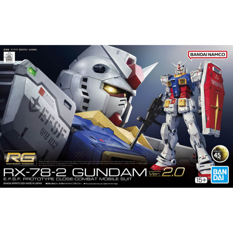 ガンプラ「RG 1/144 RX-78-2 ガンダム Ver.2.0」本日発売