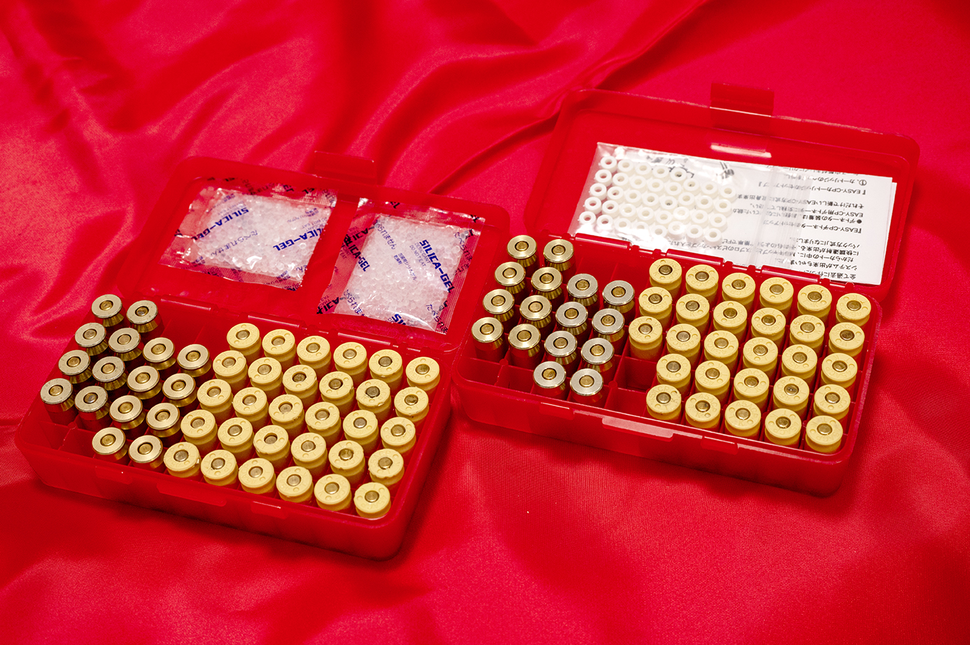 CP:タニオコバGM-7シリーズ用のカートリッジ。左の箱がヘキサゴンCPとオープンカートリッジ、右の箱がEasy-CPカートリッジだ