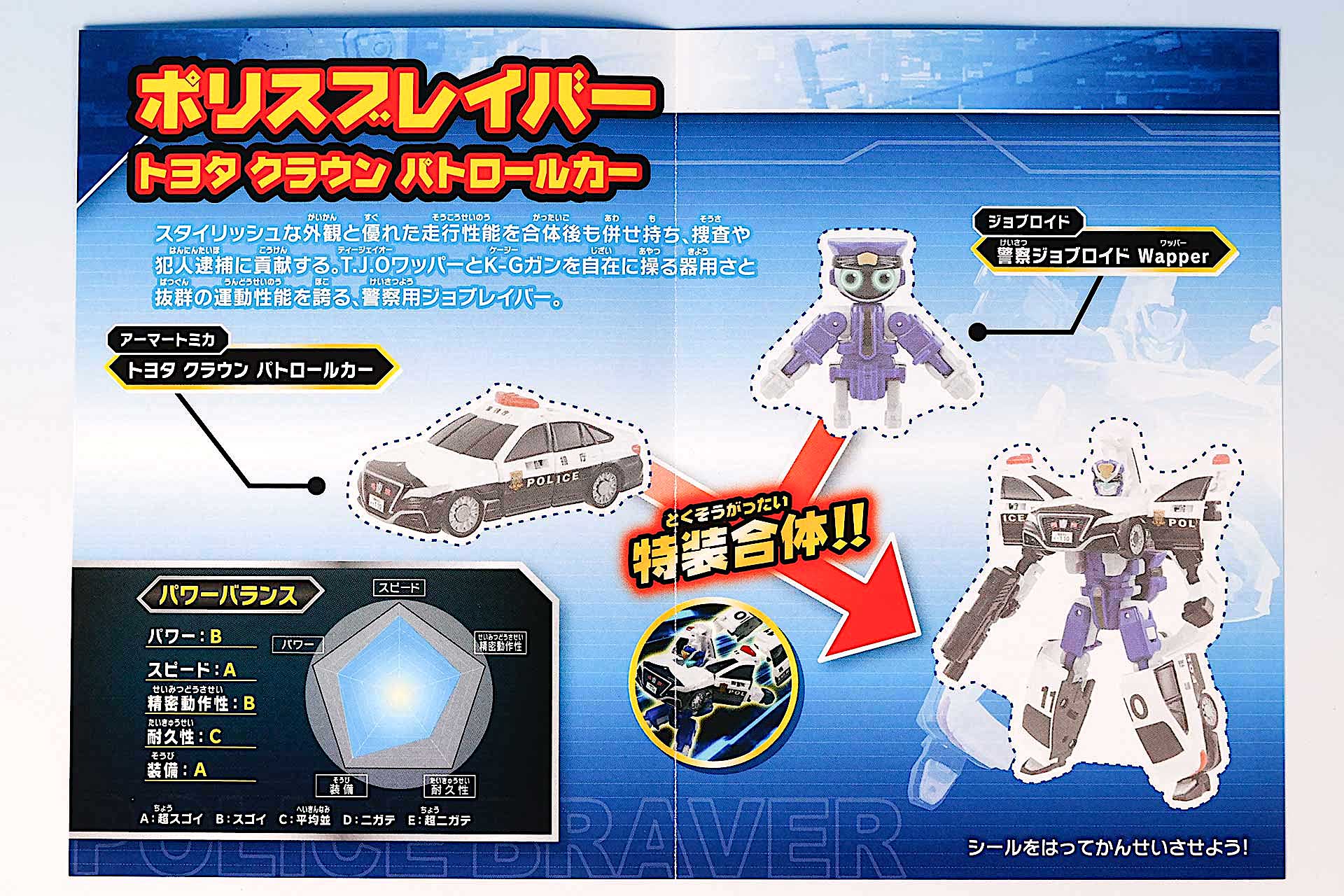 特装合体シールブックを開いたところ。点線がついたところにシールを貼ることができる