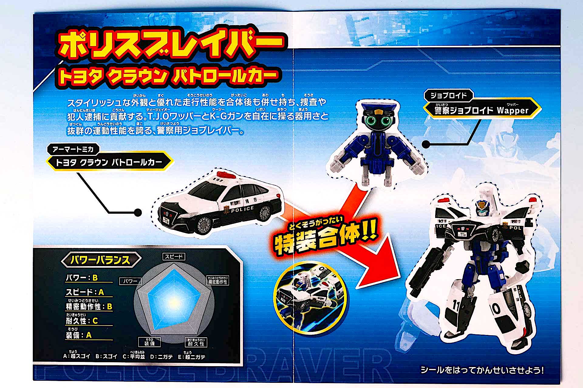 キレイにシールを貼って特装合体のシーンを再現しよう！