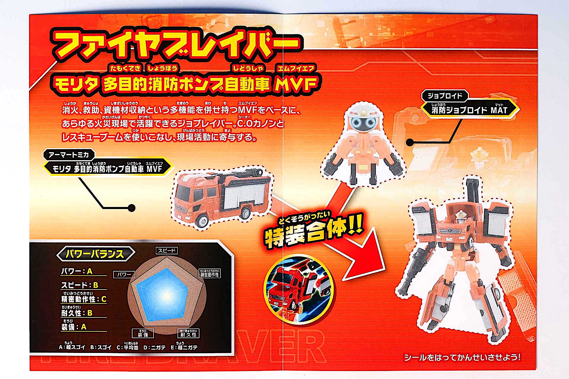 こちらは特装合体シールブックを開いたところ