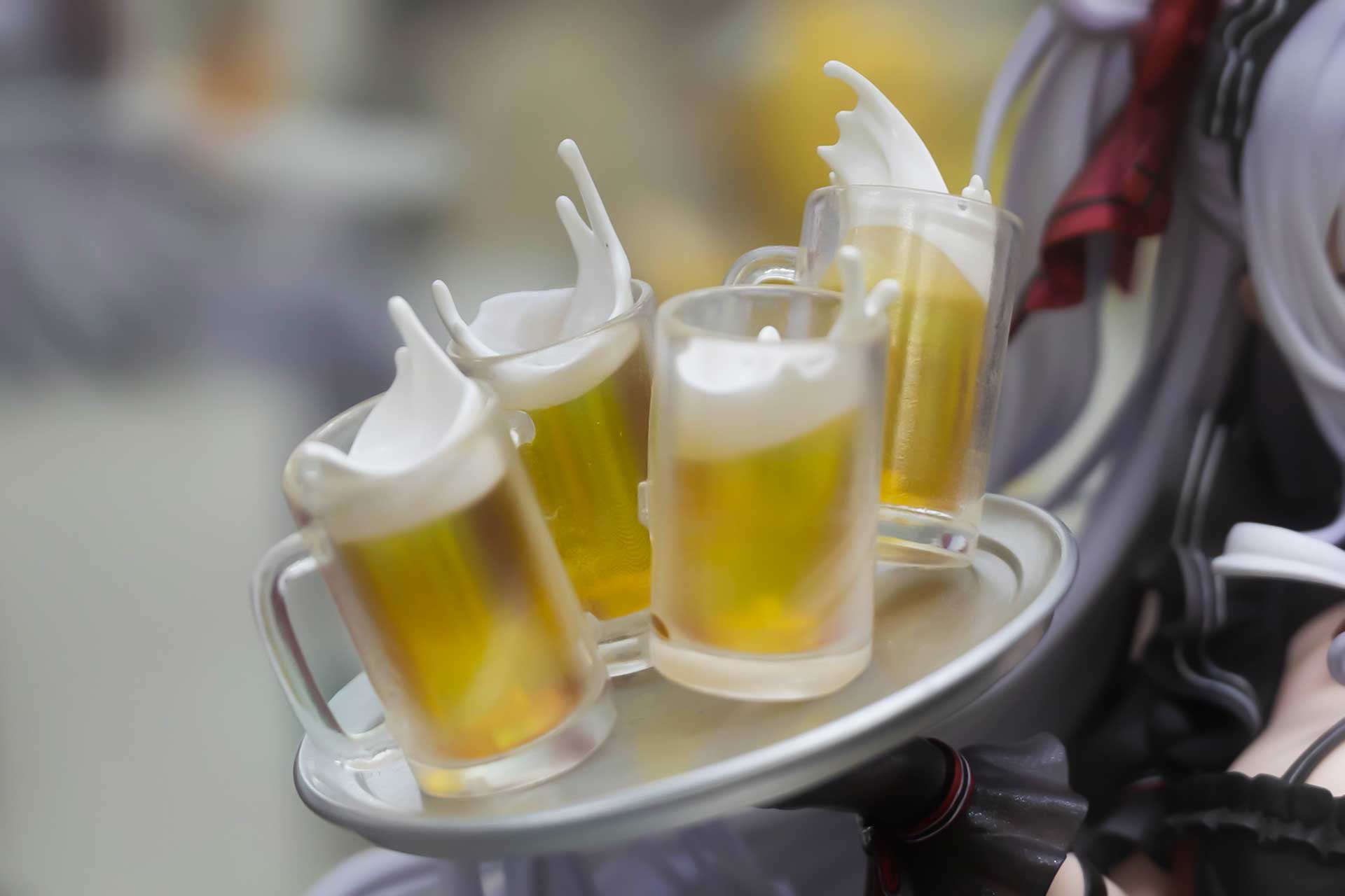 泡まで再現されたビール