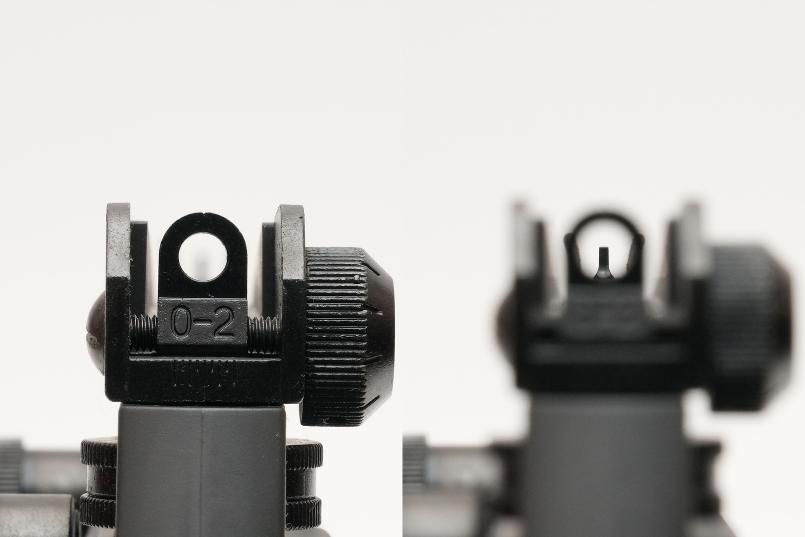 リアサイトは左右、上下、サイズ変更に対応