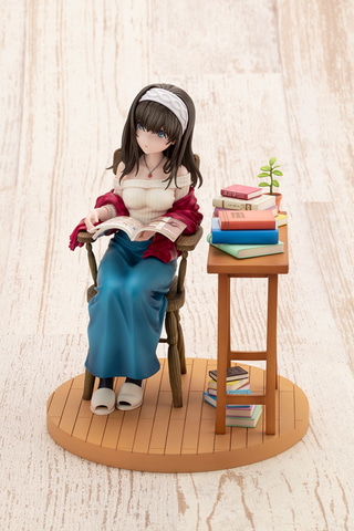 デレマス」に登場する鷺沢文香を1/8スケールで立体化したフィギュアが