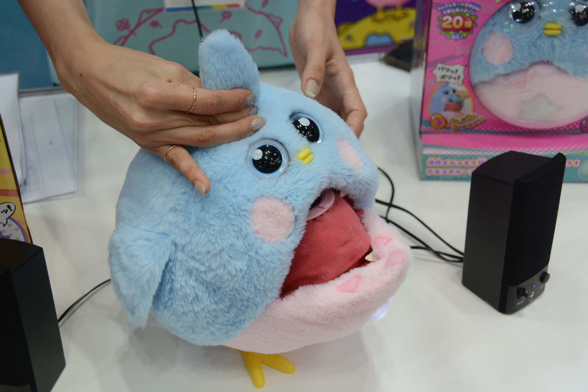 口を開けた姿は衝撃。口の内側には鋭い歯がある
