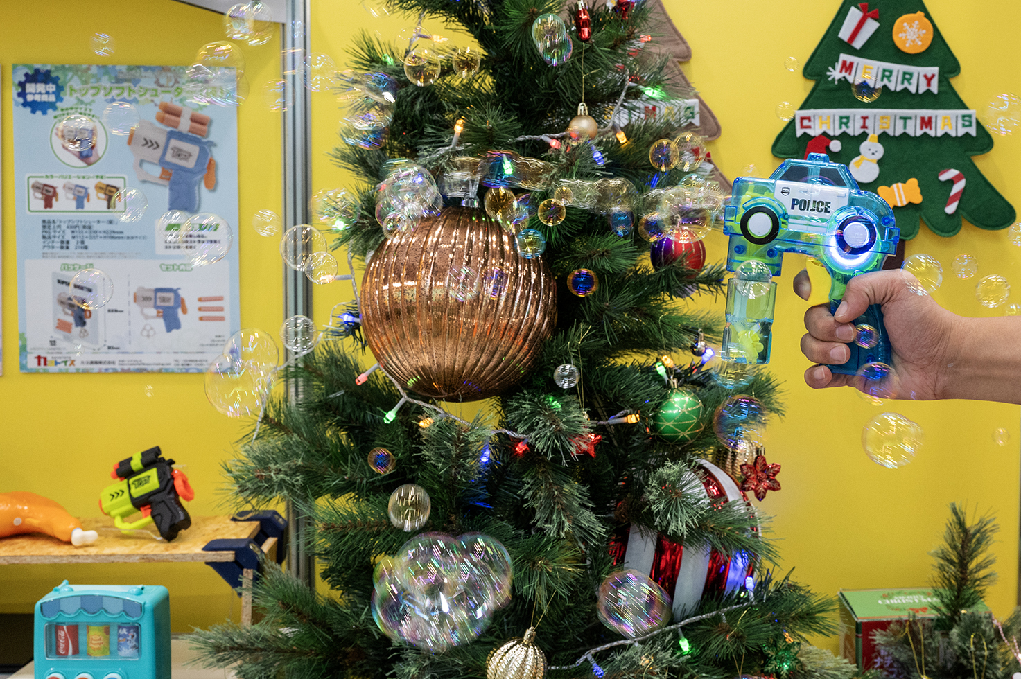 水鉄砲は、夏のレジャー向けと言うことだが、バブルシューターは、夏以外でもパーティーなどでも活用できると言うことで、季節を問わない活用が見込まれている