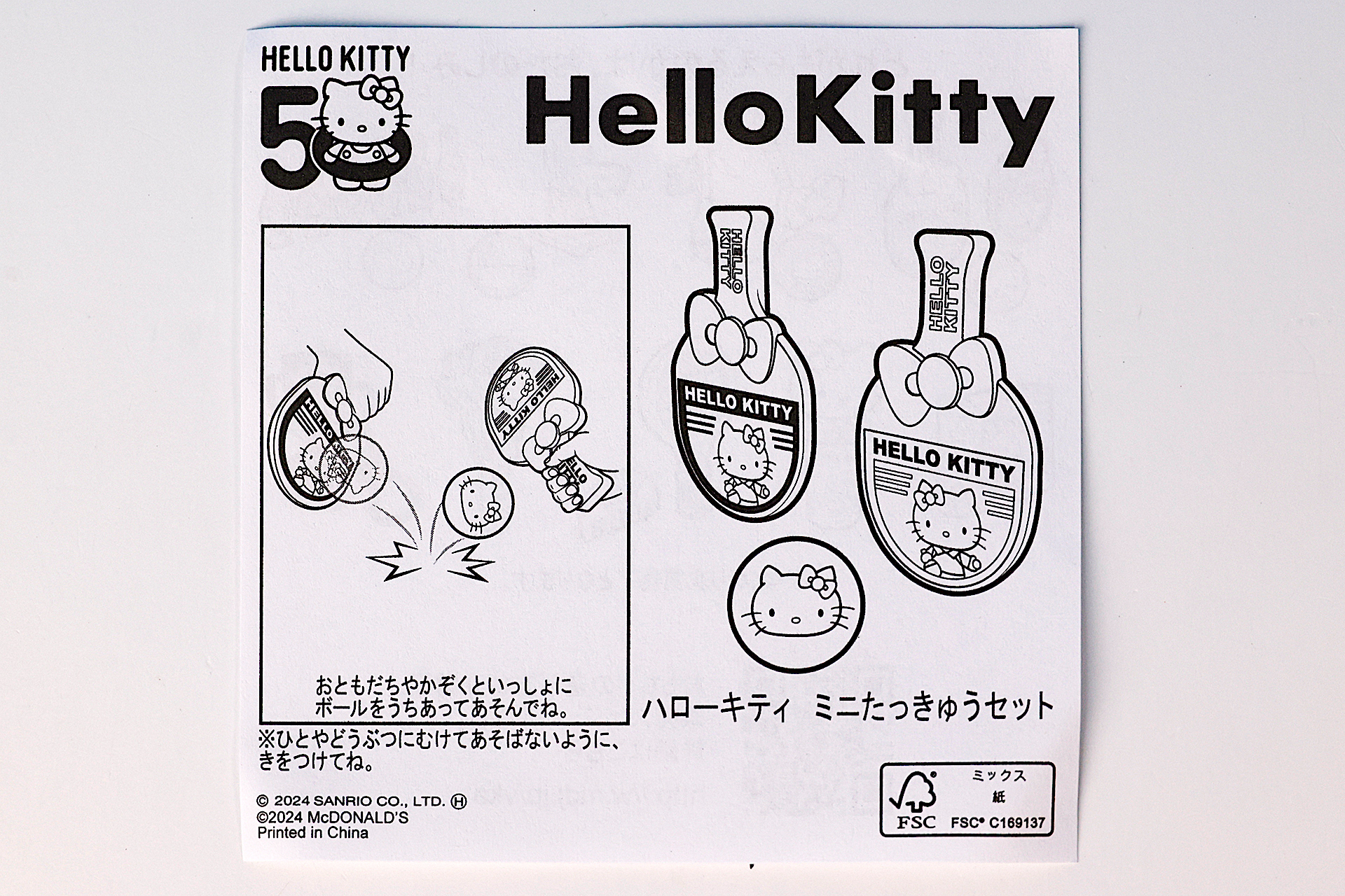 遊び方が書かれた説明書も付属