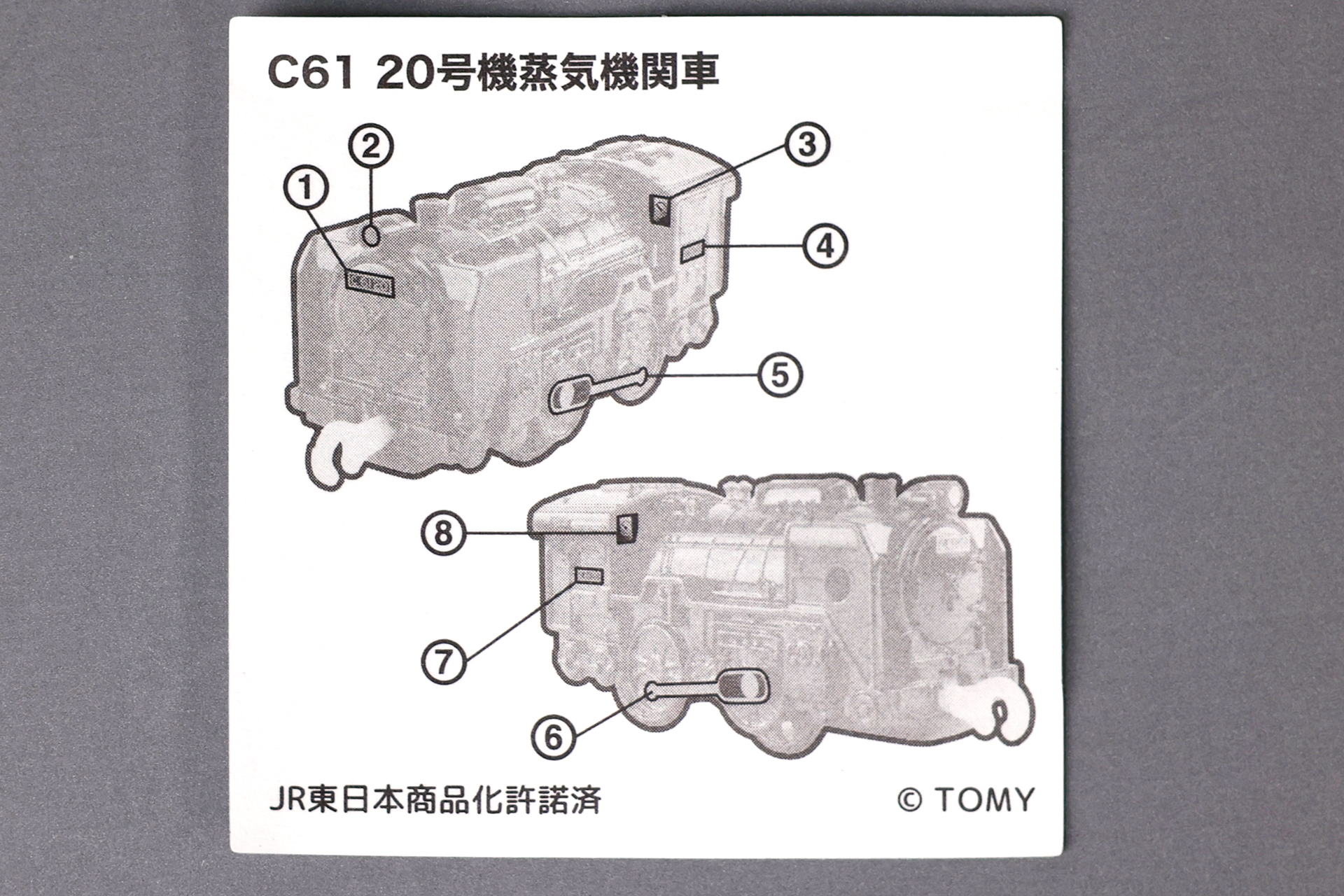 裏面で貼る場所を確認しよう