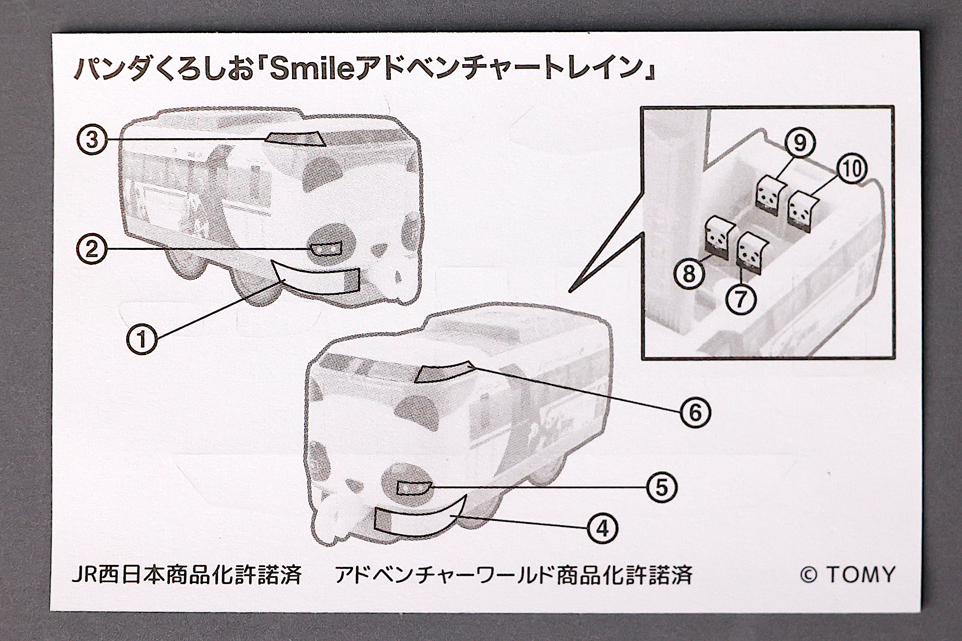 裏面でシールを貼る場所が確認できる