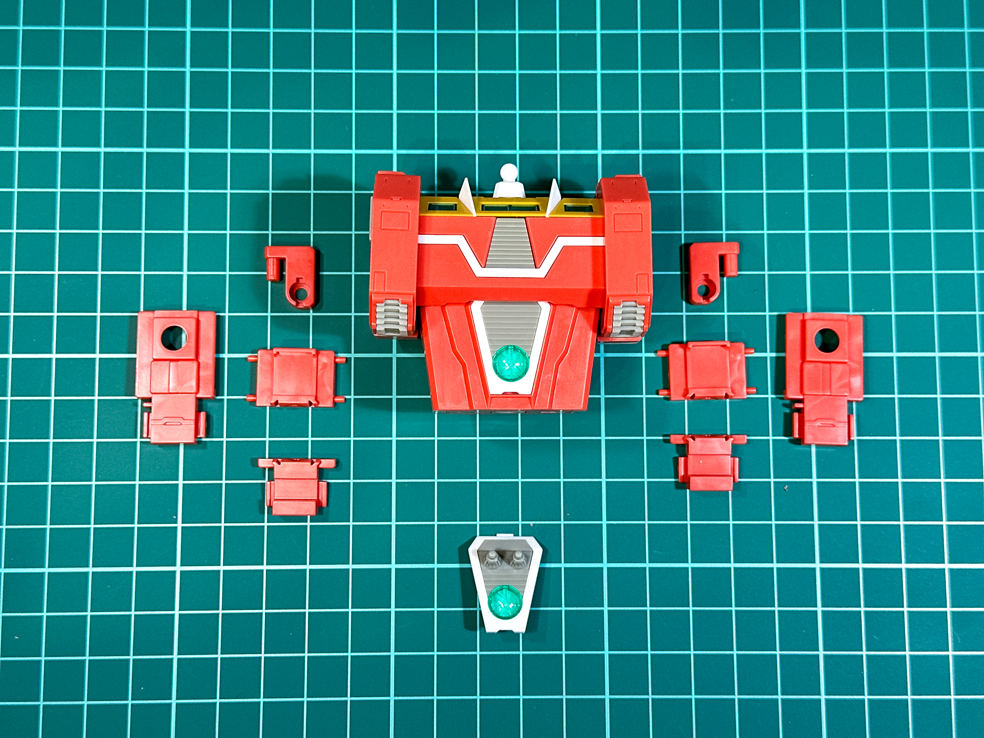 組み立て後の剛体パーツ。