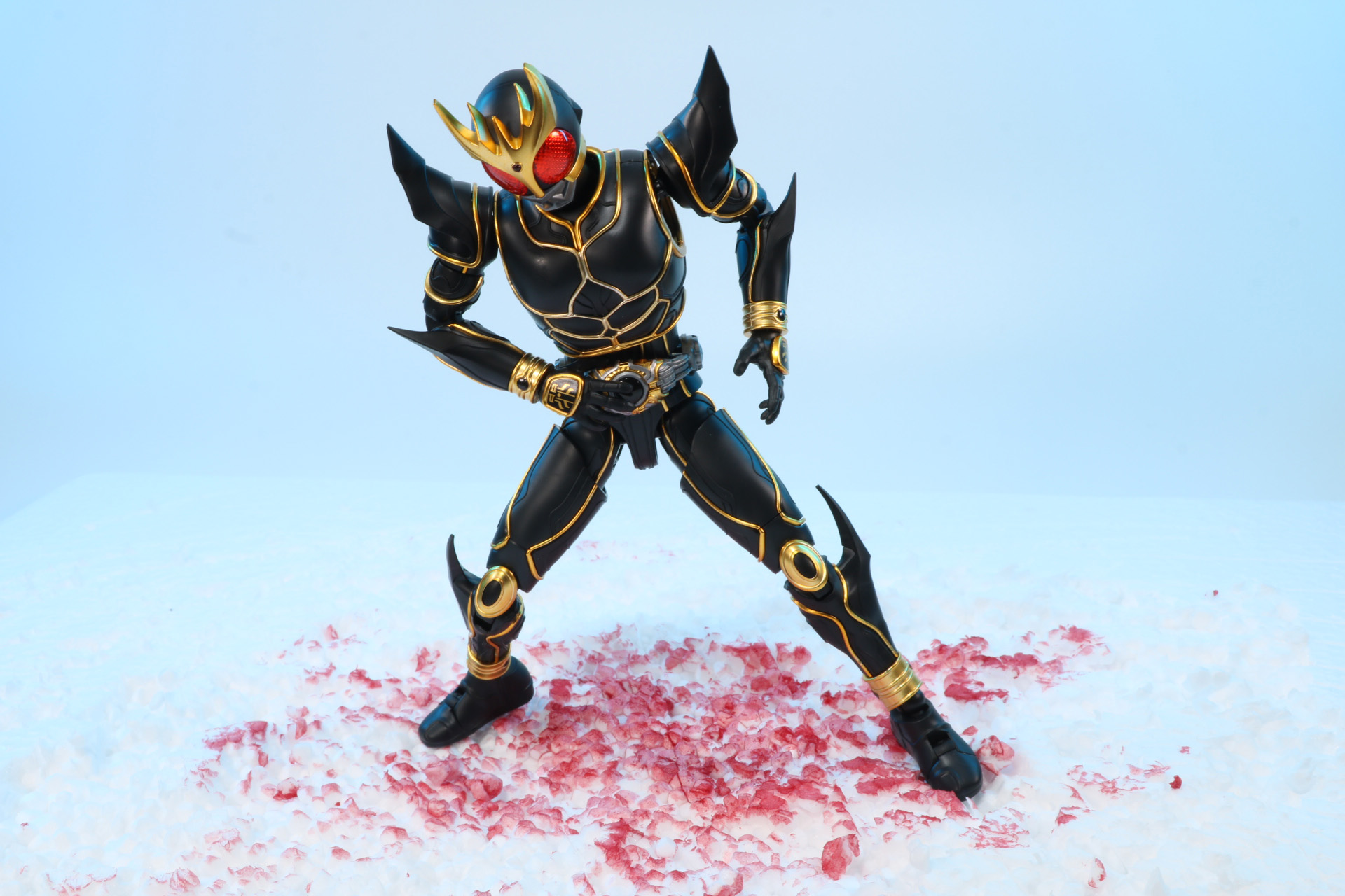 拳を交える中で飛び散った鮮血が雪を染める