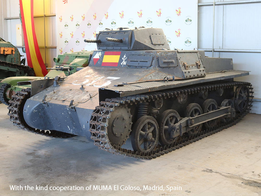 現存するI号戦車の実車を詳細に取材しモデル化（実車写真）