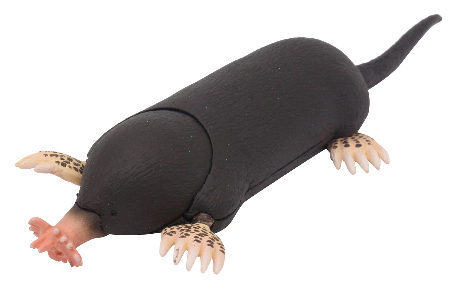 「ハナモグラ」は、頭、前後のあし、尾が可動する