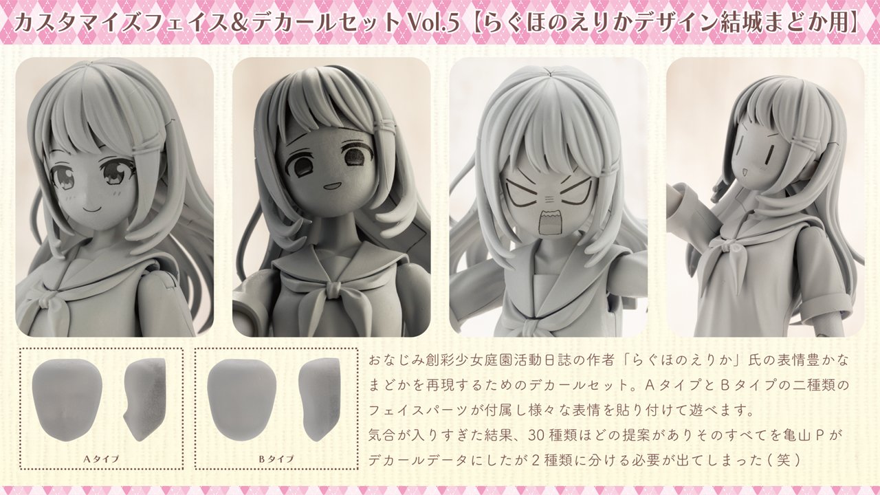 「カスタマイズフェイス&デカールセット Vol.5【らぐほのえりかデザイン結城まどか用】」