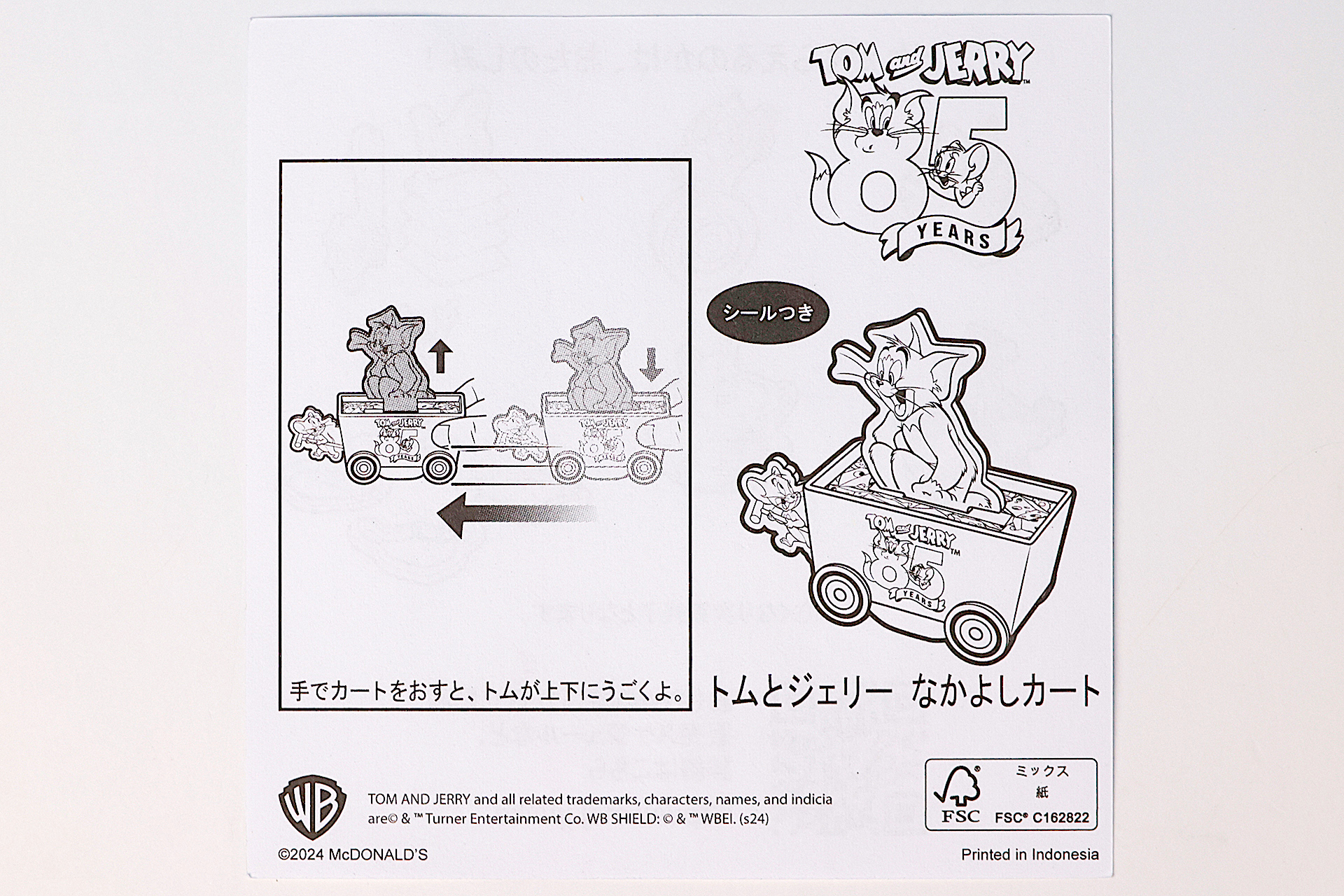 こちらが同梱されている説明書