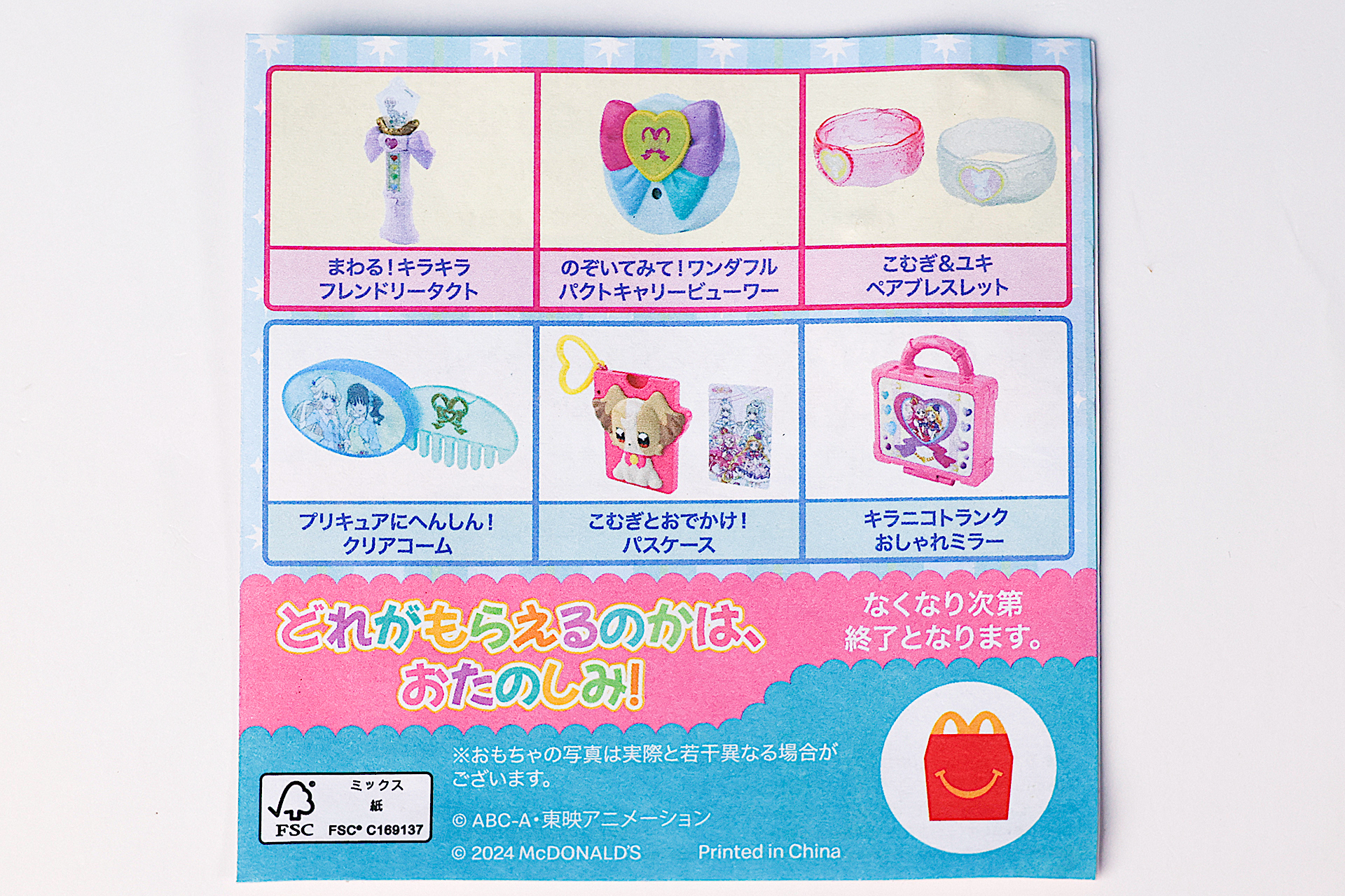 説明書の裏面は全部のおもちゃに共通したものとなっている