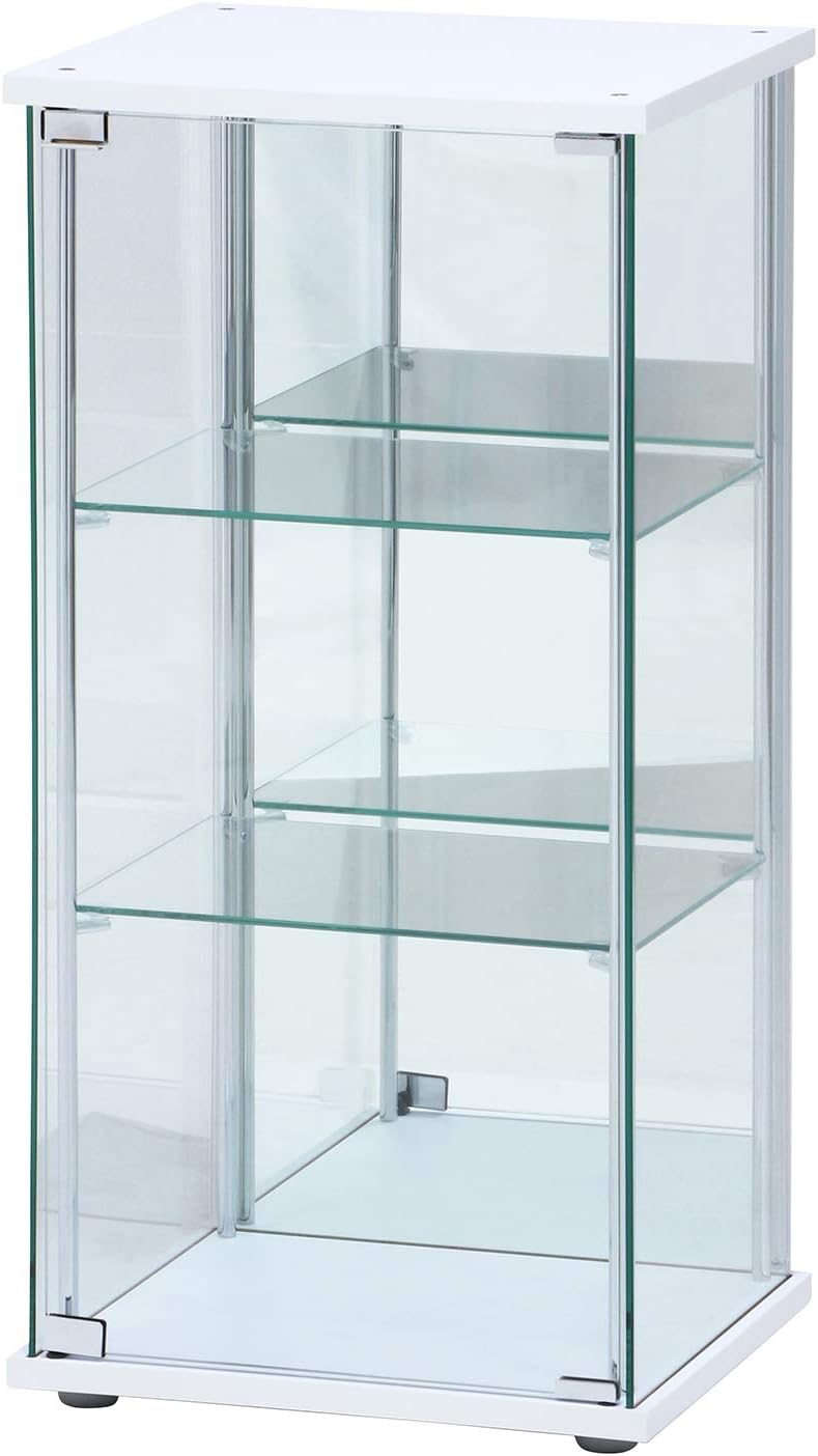 不二貿易 コレクションケース 幅42.5×奥行36.5×高さ86cm ホワイト