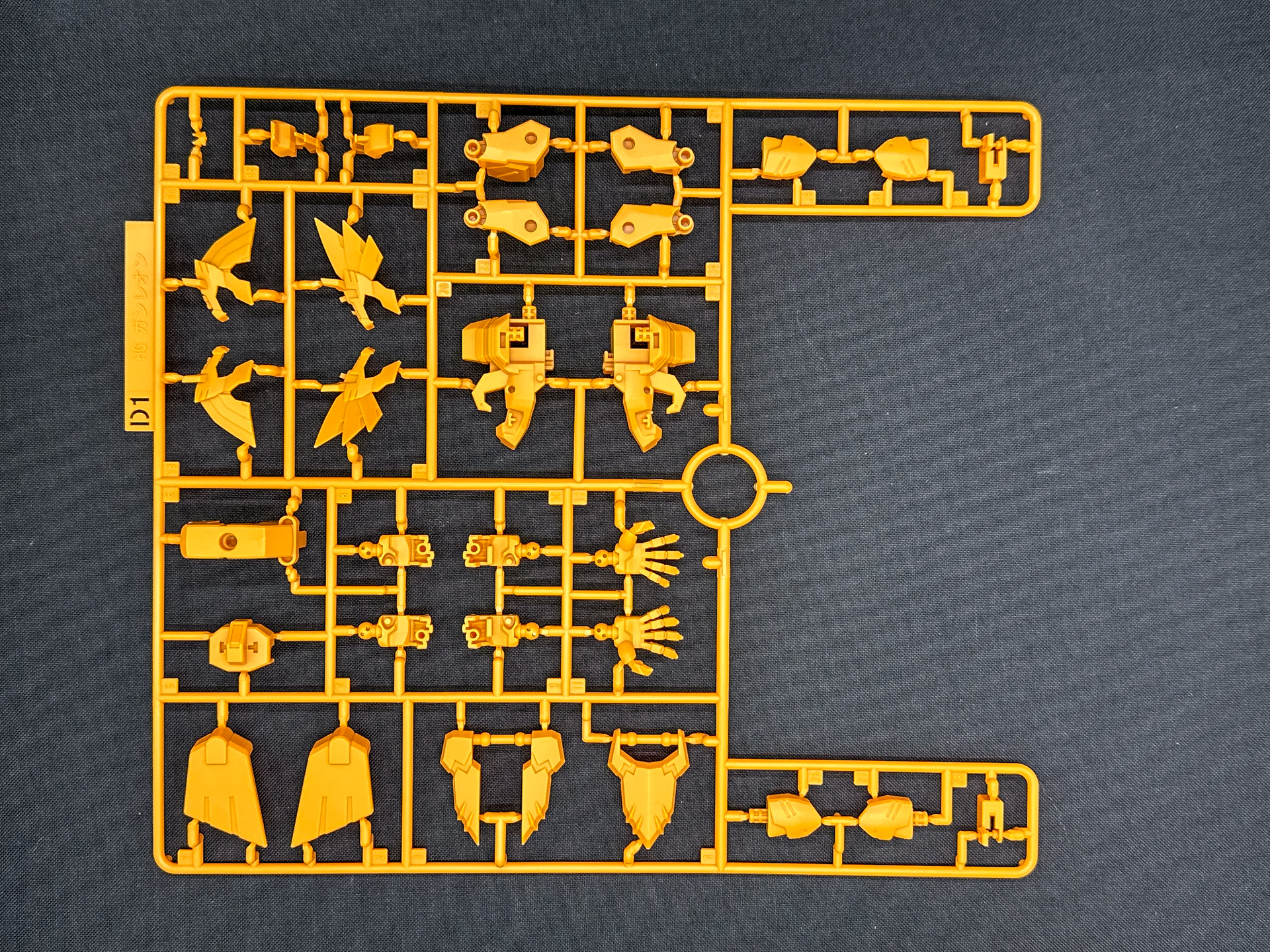 D1ランナー。ハンドパーツや頭部外装等を構成しています。