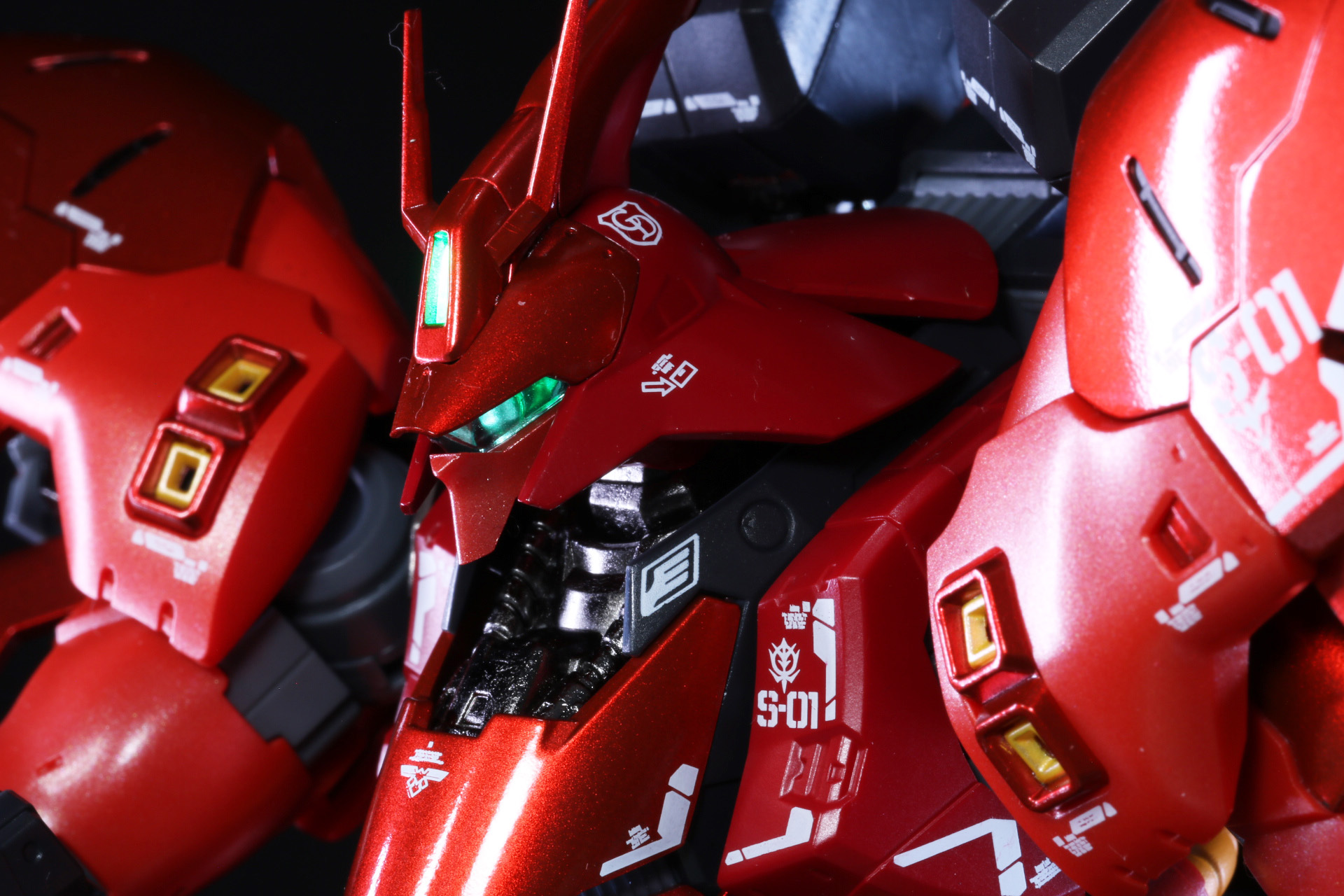 LED発光状態の頭部