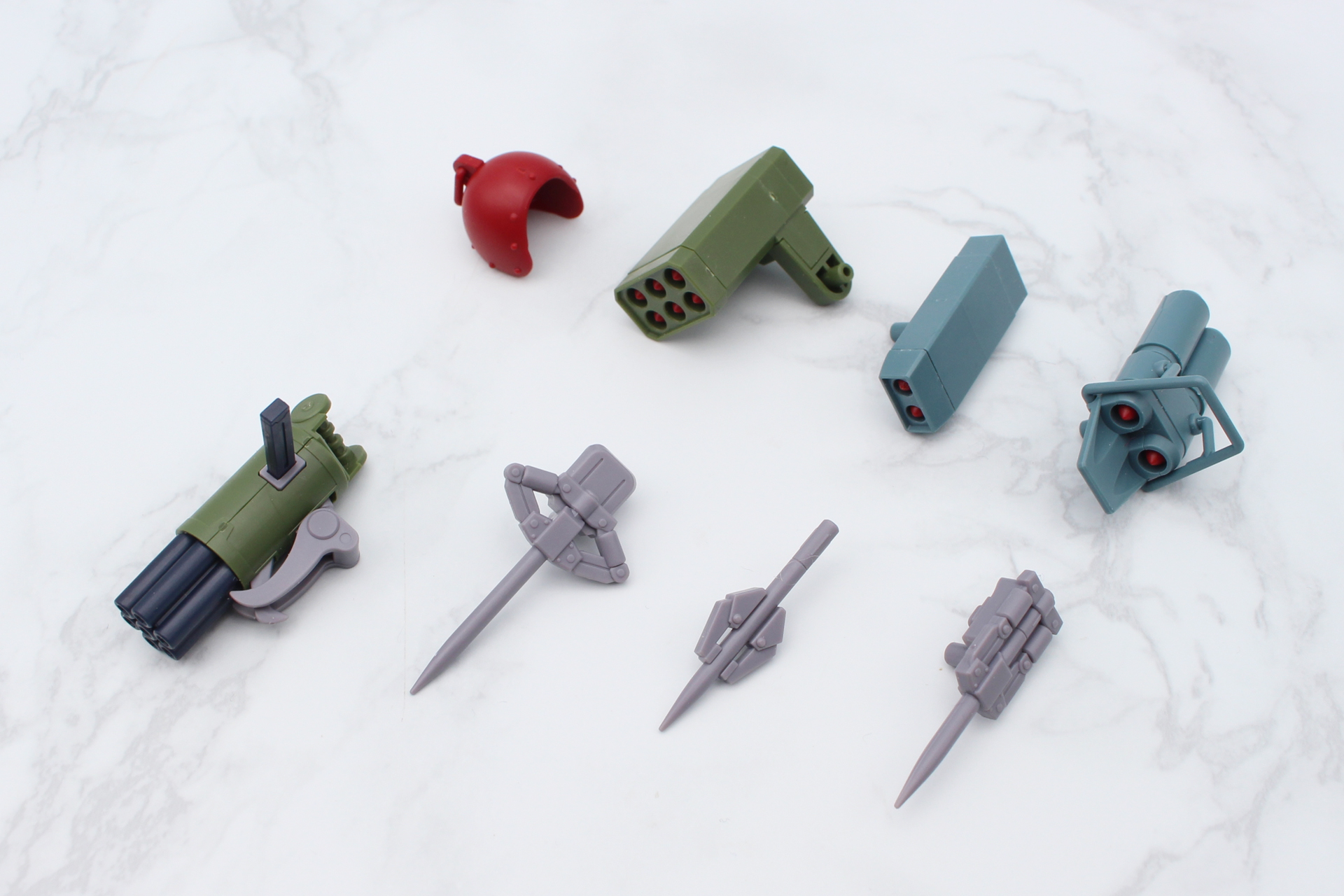 完成した拡張パーツセット4のパーツ群