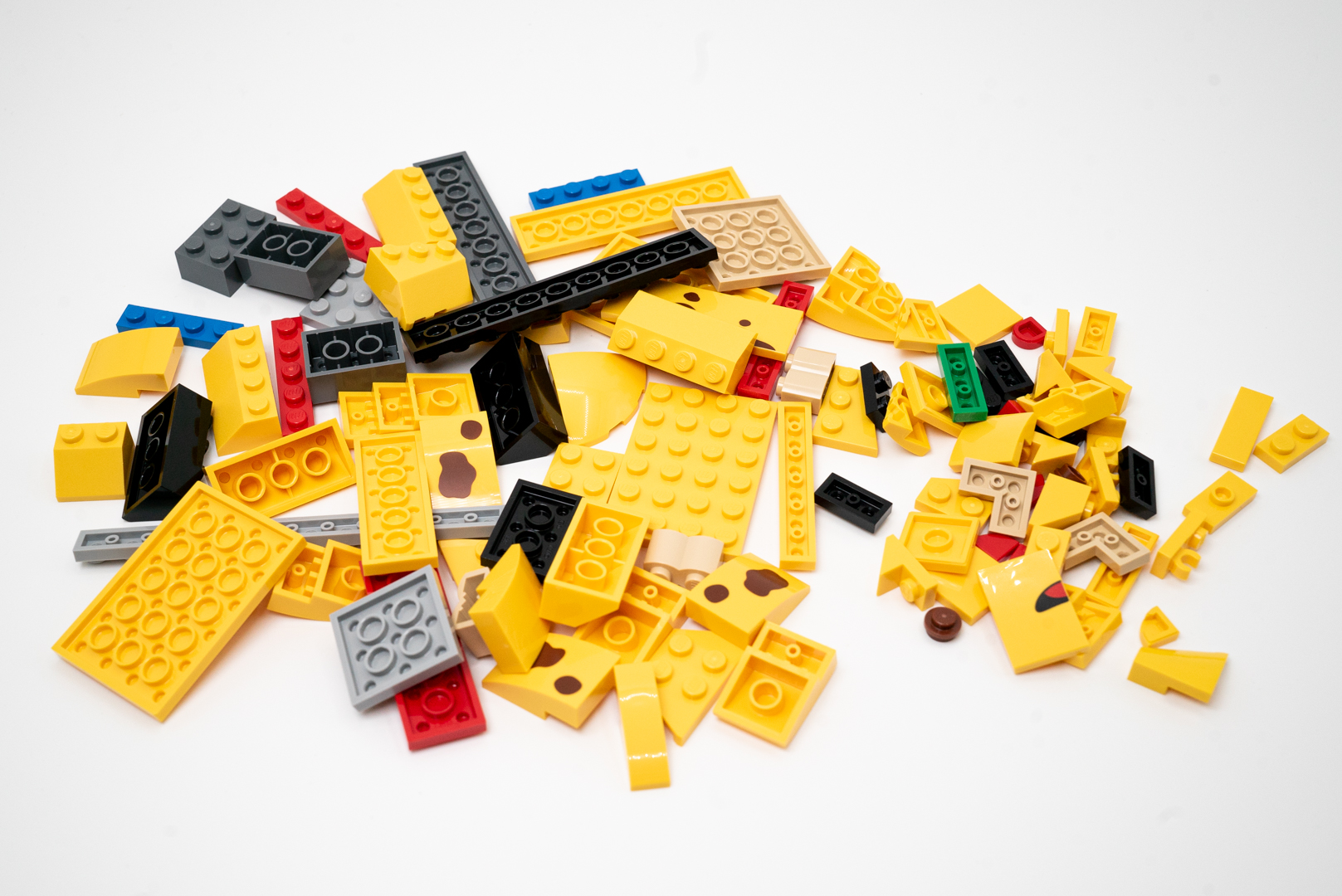 袋8のパーツ構成。ボディを覆うカーブ系スロープも多数