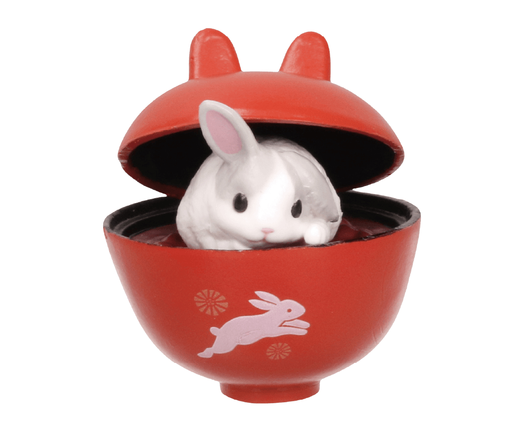 「ぜんざいうさぎ（赤いお椀）」
