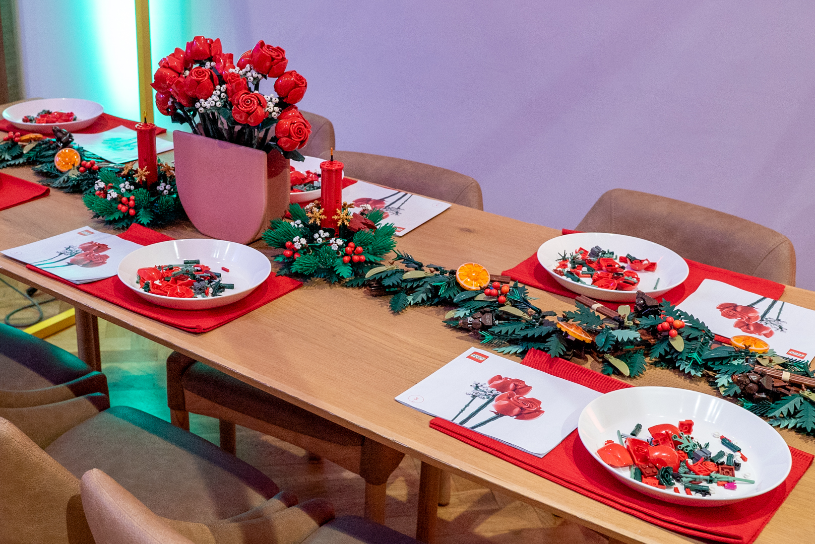 レストランかと思えるような体験コーナー