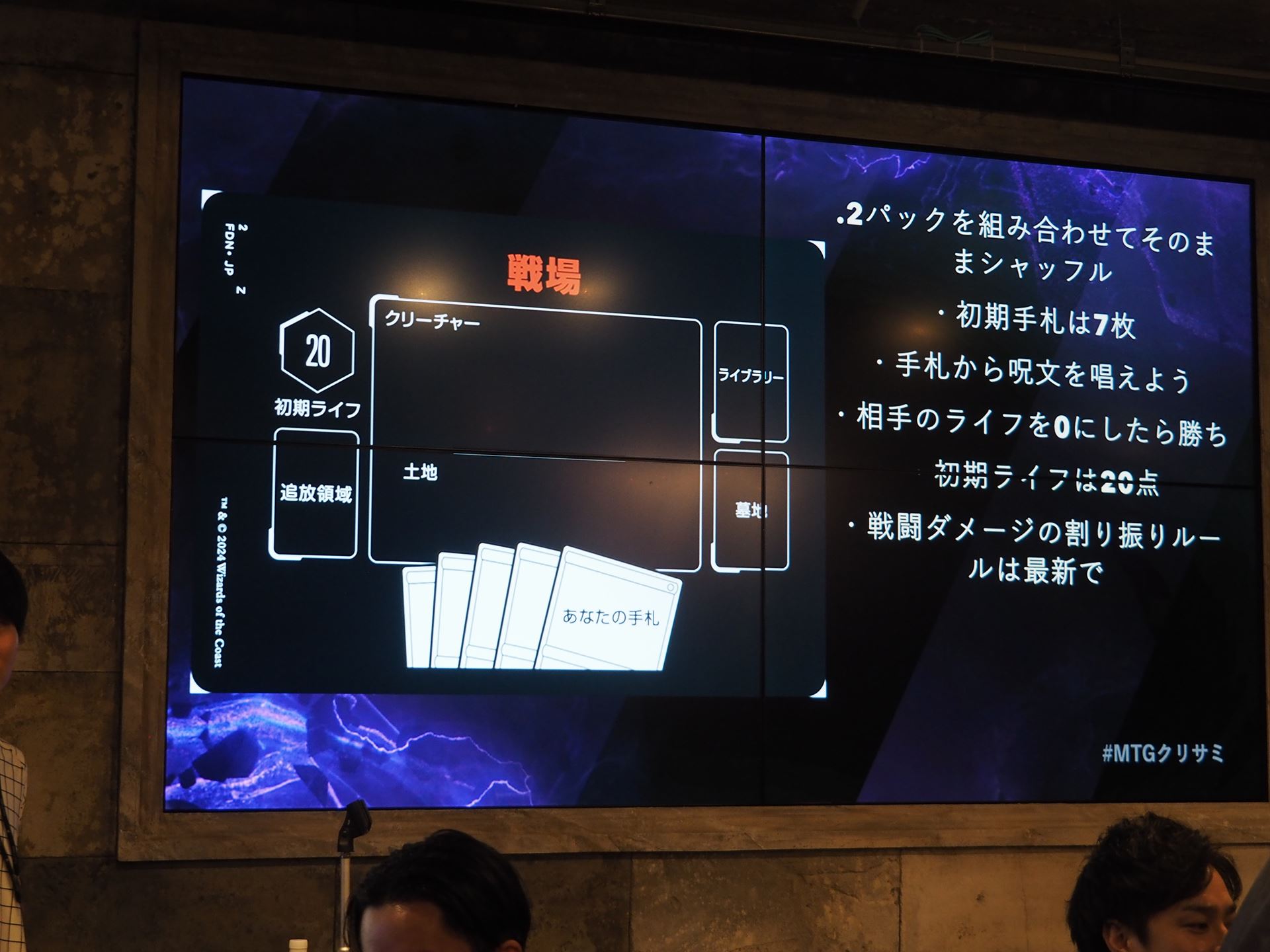 対戦ルール。「ファウンデーションズ」から戦闘ダメージの割り振りルールが変わるのだが、その最新ルールに基づいて行なわれた